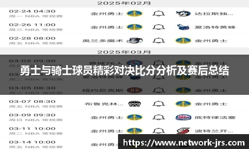 勇士与骑士球员精彩对决比分分析及赛后总结